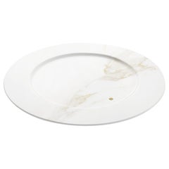 Plateaux de service en marbre blanc Calacatta, design de collection, Italie