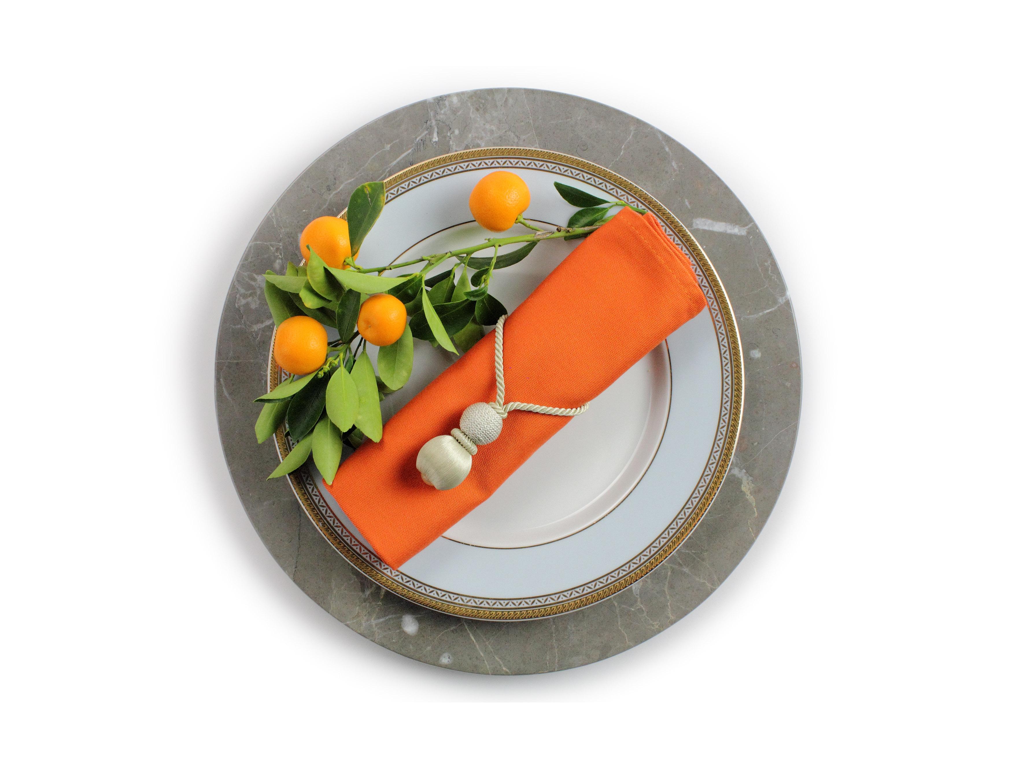 Piatto Charger Platters Serveware Grey Marble Fatto a mano in Italia Design da collezione in vendita 3