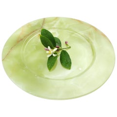  Charger Plate Platters Serveware Green Onyx Marble Handmade Collectible Design