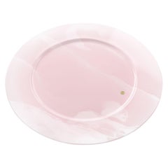 Charger Plate Platters Serveware Pink Onyx Marble Handmade Collectible Design