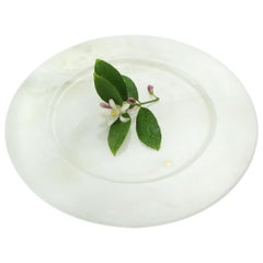 Charger Plate Platters Serveware White Onyx Marble Handmade Collectible Design