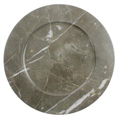 Charger Plate Platters Serveware Set of 6 Imperial Grey Marble Handmade Italy