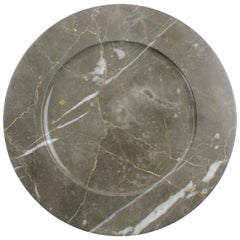Charger Plate Platters Serveware Set of 4 Imperial Grey Marble Handmade Italy