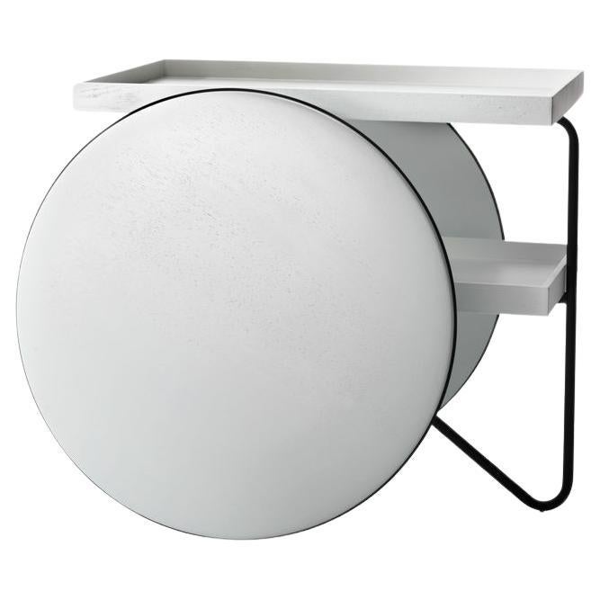 Chariot Black Frame/White Stained Oak Tray+Castors - Casamania By GamFratesi