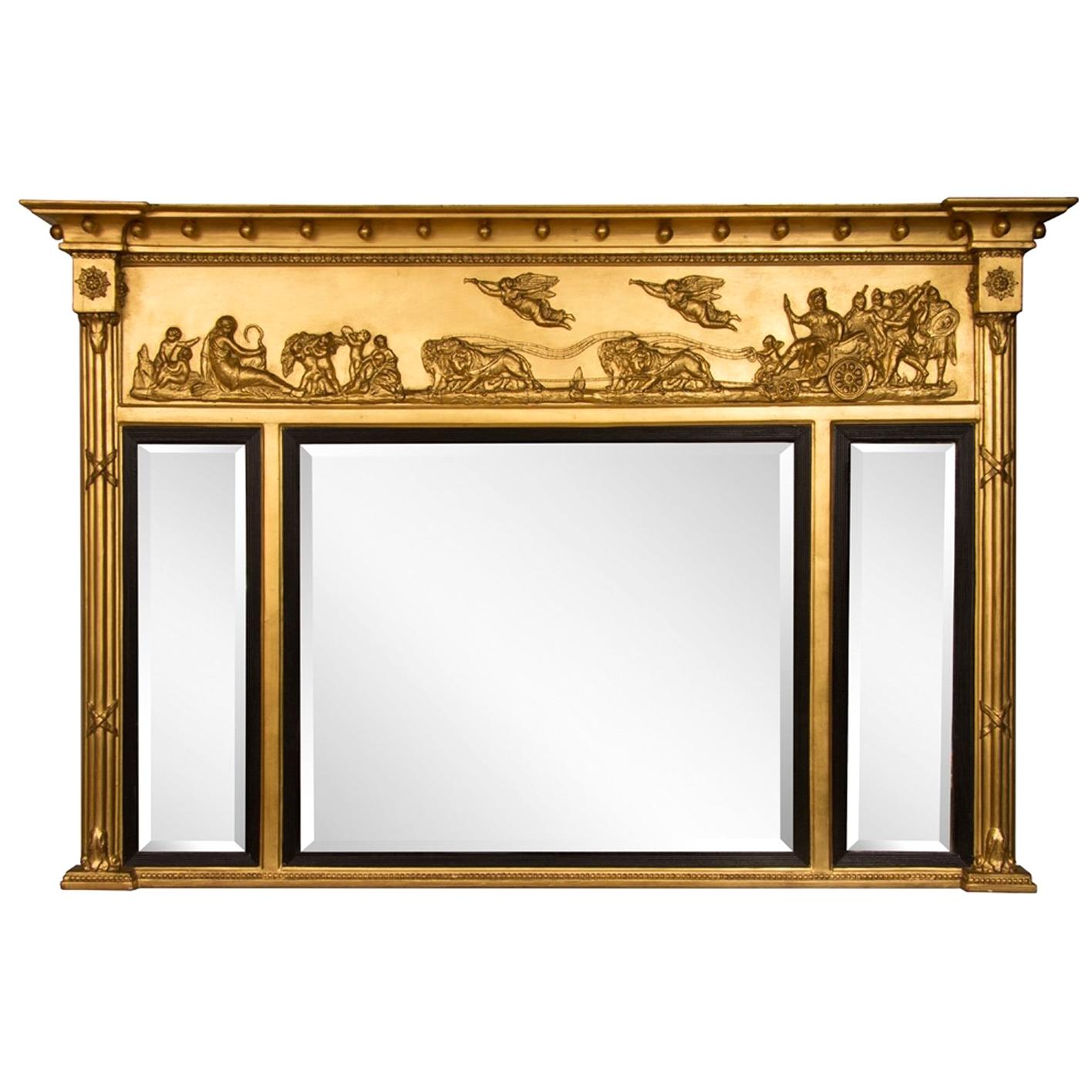 Chariot Triptych Mirror, circa 1840