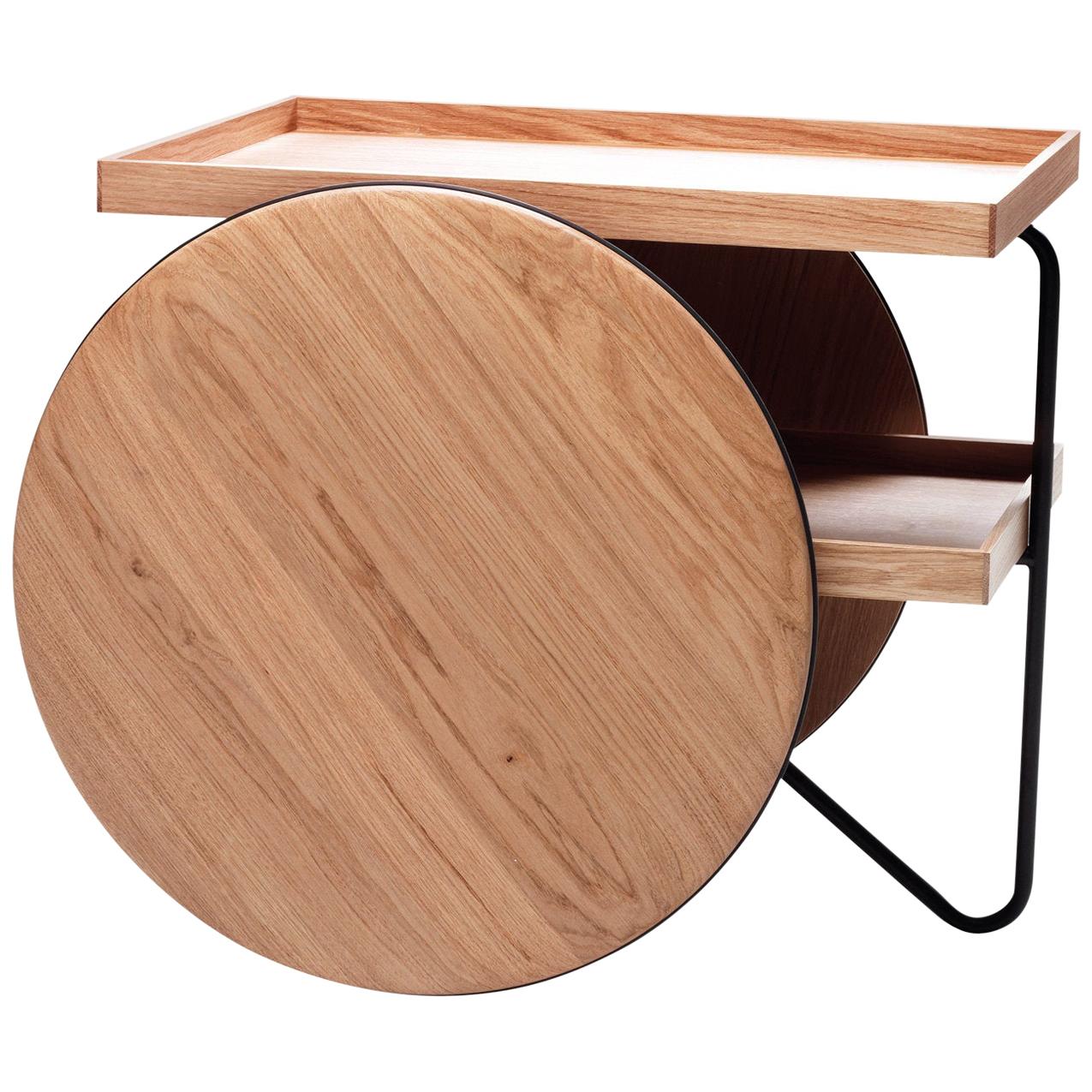 Chariot Wood Trolley Table by GamFratesi