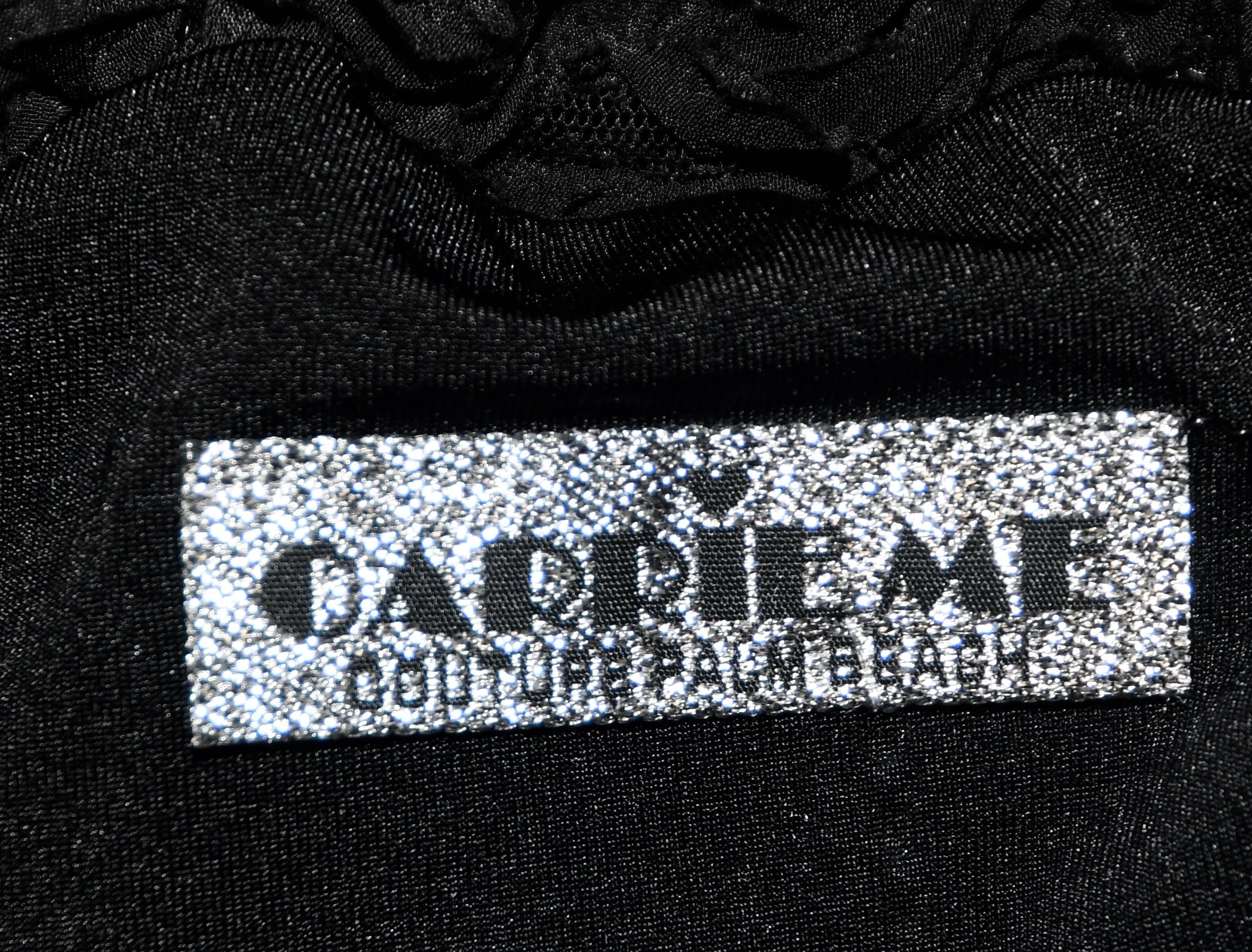 Charismatic Carrie-Me Couture Black Halter Mermaid Style Evening Dress In Excellent Condition For Sale In Palm Beach, FL