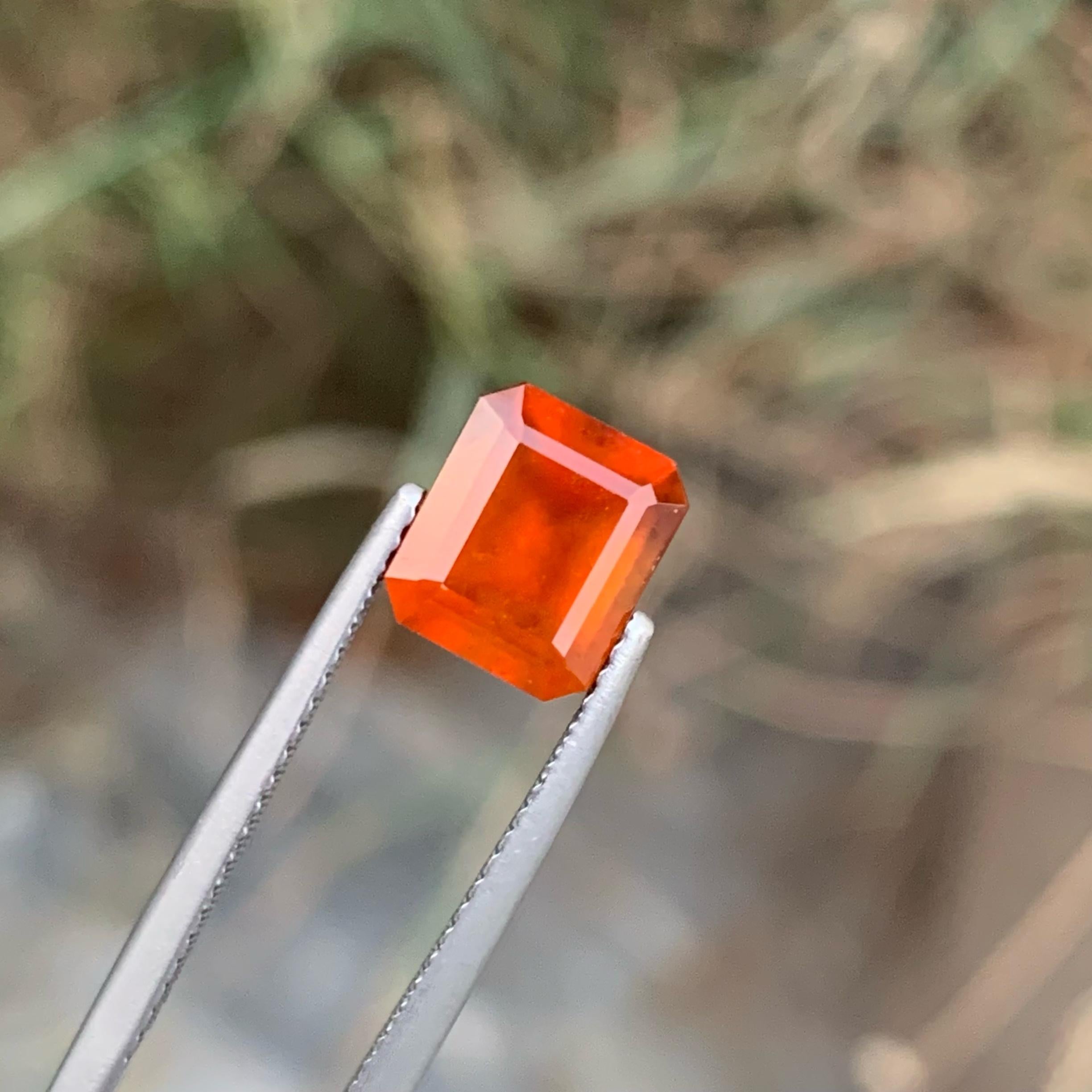 Weight 2.50 carats 
Dimensions 8x 6.8 x 5.1 mm
Treatment None 
Origin Madagascar 
Clarity included (Milky inclusions)
Shape Octagon 
Cut Emerald


The Hessonite Garnet gemstone is a stunning and unique natural stone that exhibits a mesmerizing