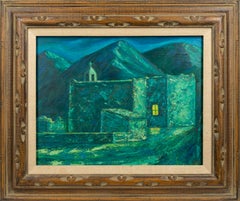 « Moon Light », de Charity Ethell Peinture à l'huile « Nocturne » du modernisme américain