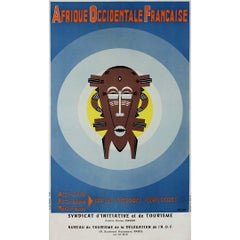 1951 original travel poster "Afrique Occidentale Française" by Charlas
