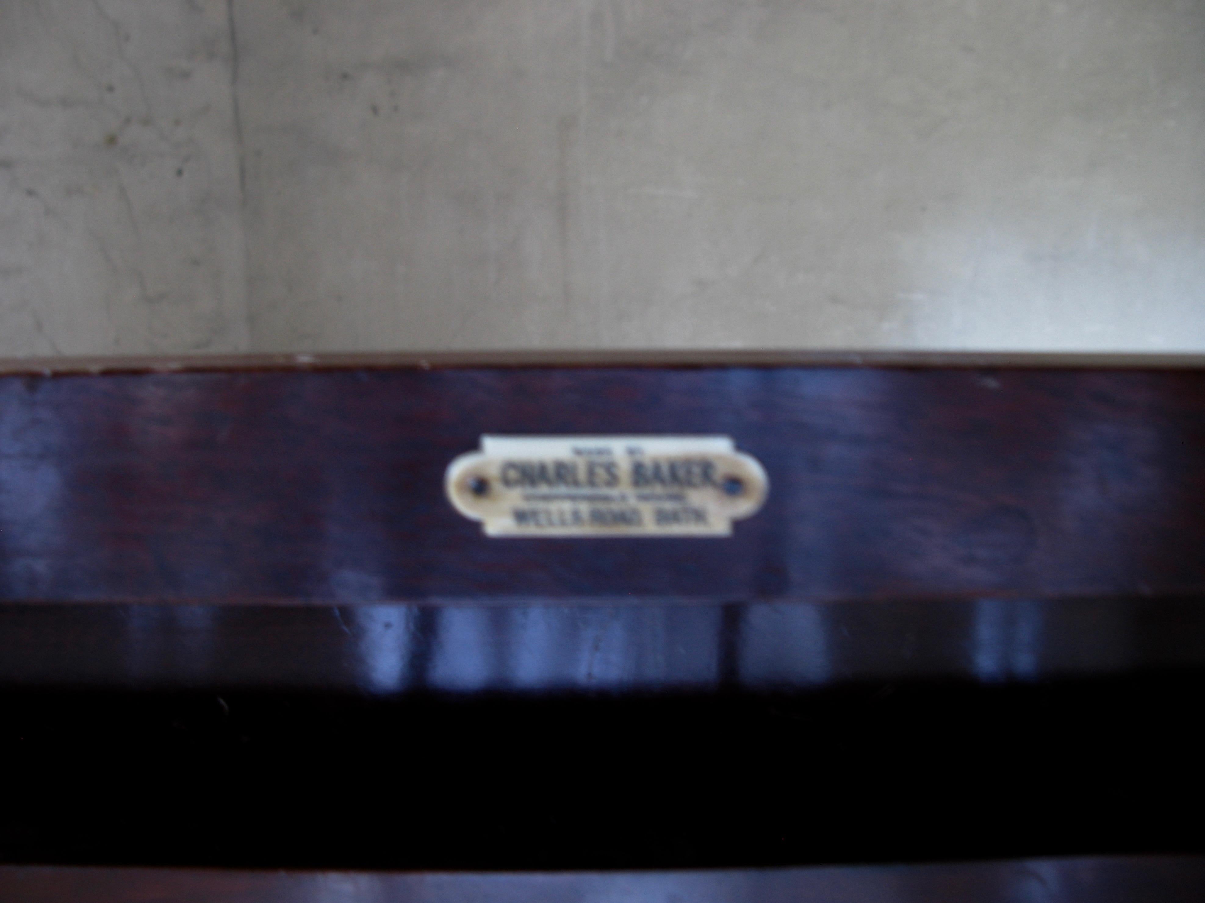 Charles Baker Sofa Table, English, 19th Century, Mahogany, Cabinetmaker Design For Sale 1