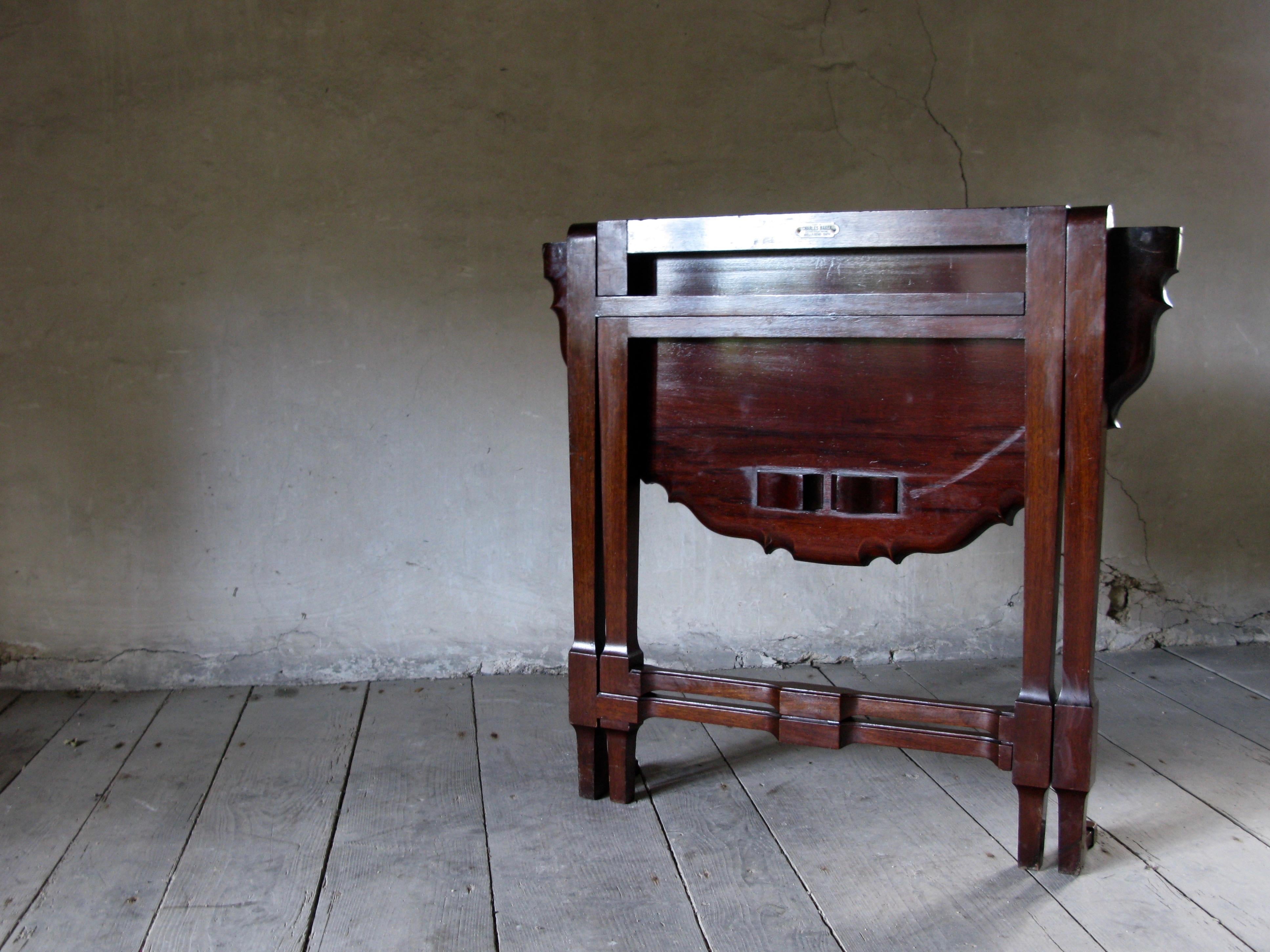 British Charles Baker Sofa Table, English, 19th Century, Mahogany, Cabinetmaker For Sale