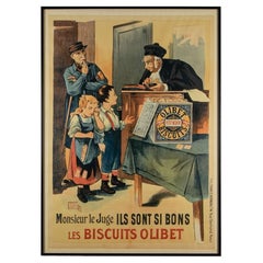 Charle Verneau Vintage Poster "Le Biscuits Olibet- Monsieur Le Juge Ils Son Si 