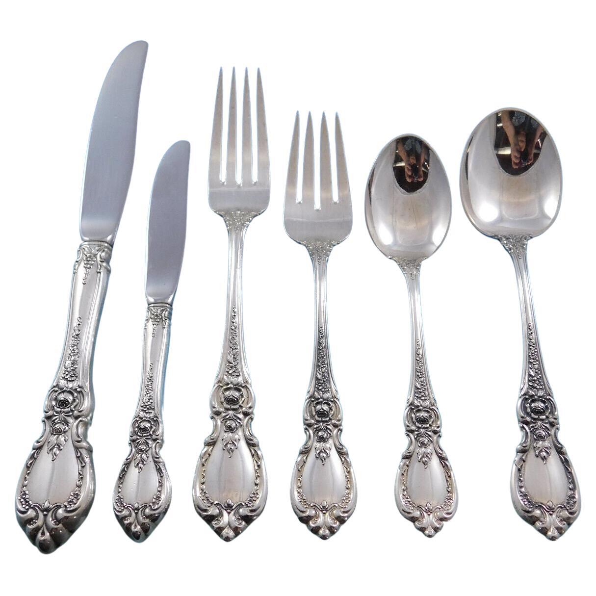 Charlemagne by Towle Sterling Silber Besteck für 12 Personen 76 Pieces