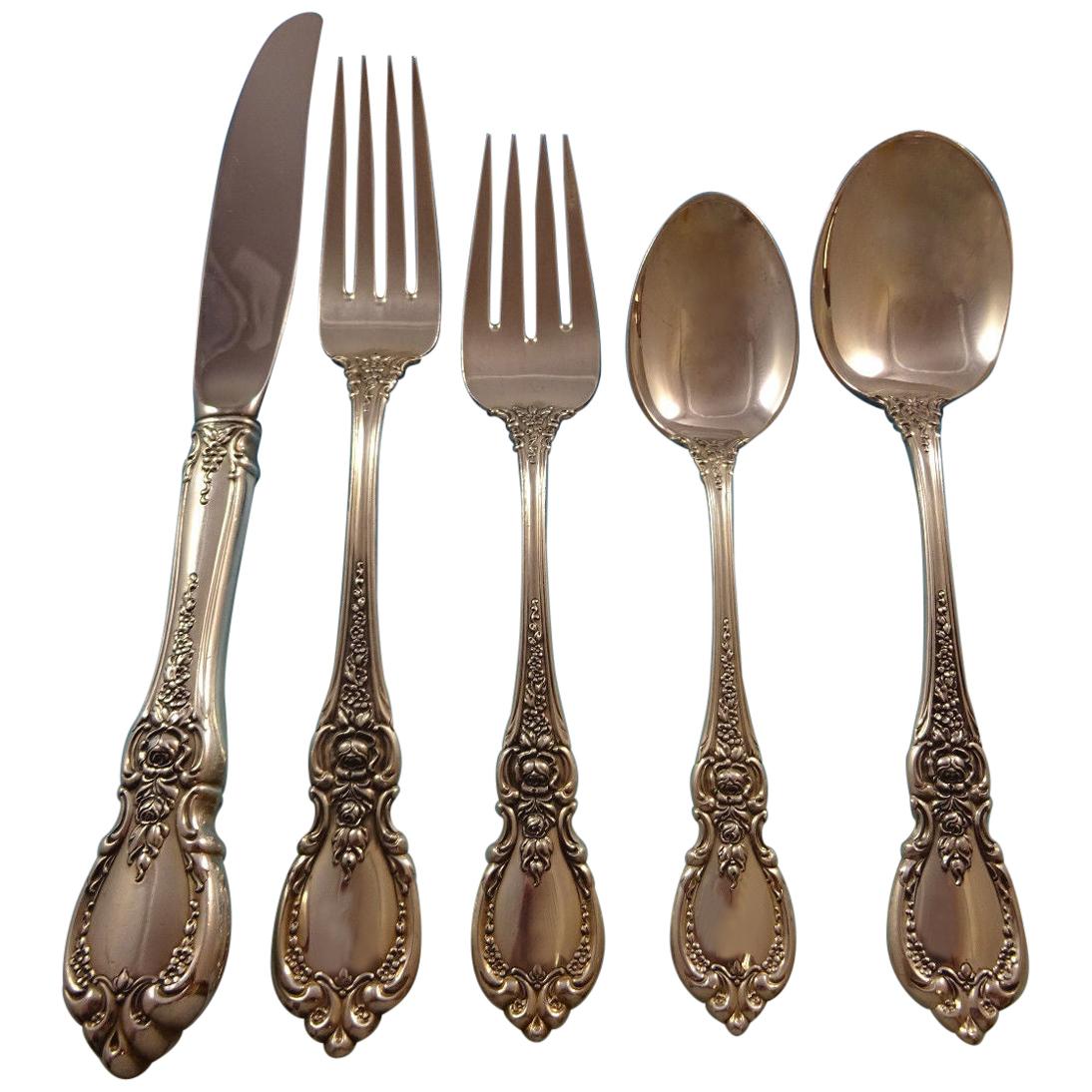 Charlemagne by Towle Sterlingsilber-Besteck-Set 12 Service 60 Teile im Angebot