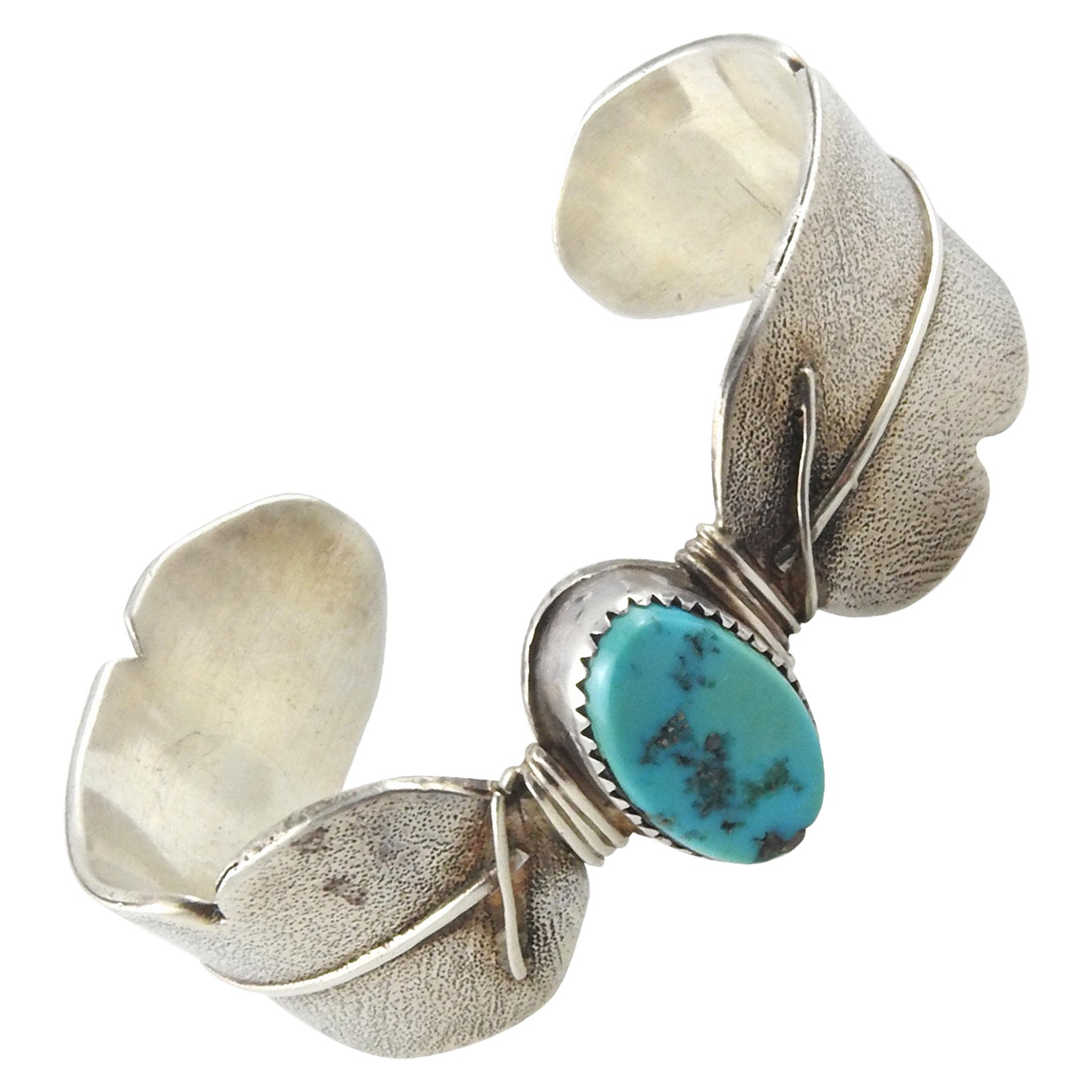 Charlene Dishta Zuni, Türkis-Manschettenarmband, Native American, Sterlingsilber