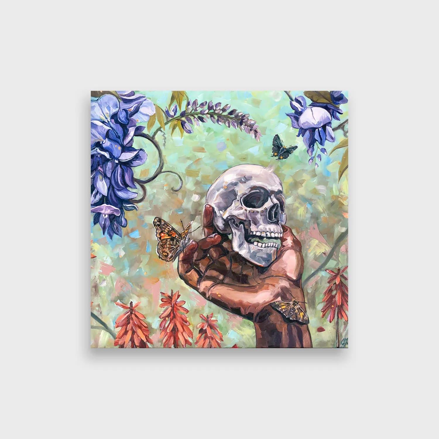 Charlene Mosley Impressionist Momento Mori Painting, "Where There Is