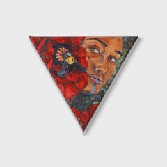 Peinture à l'huile colorée, "Dites vos secrets aux abeilles".