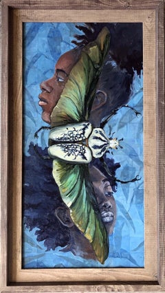 Peinture à l'huile impressionniste, « Print Your Wings Into The Inknown » (Portez vos ailes dans l'inconnu)