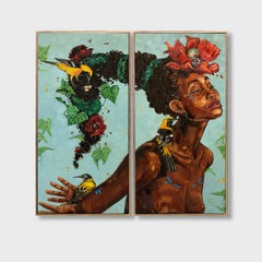 Peinture figurative surréaliste, « TLC Diptyque » 2024