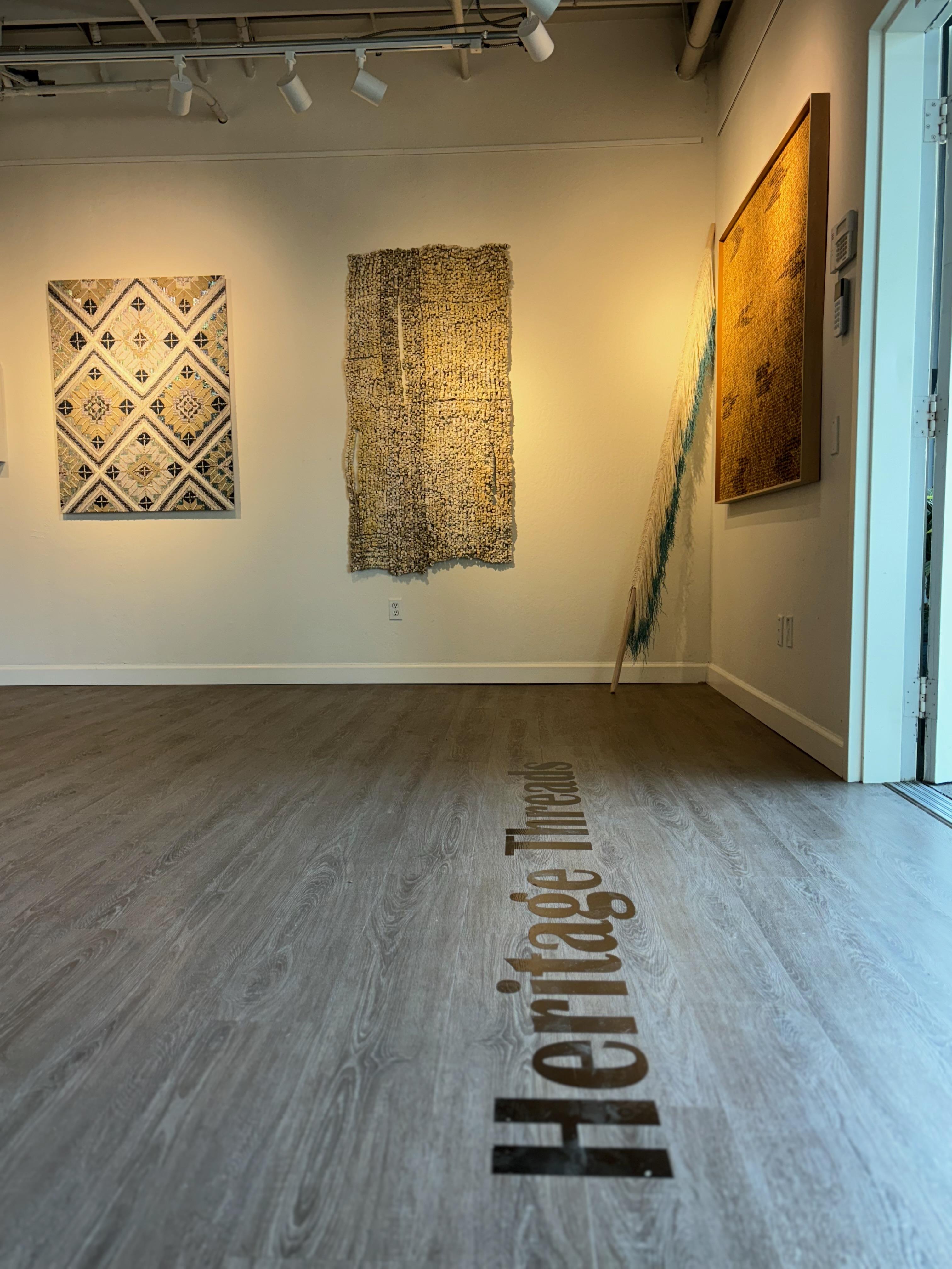 Through a meditative practice, Tan glues these various materials on wood panels in intricate patterns directly inspired by traditional Filipino tribal tattoos, regional textiles and the fabrics handwoven by her grandmother, a seamstress and
