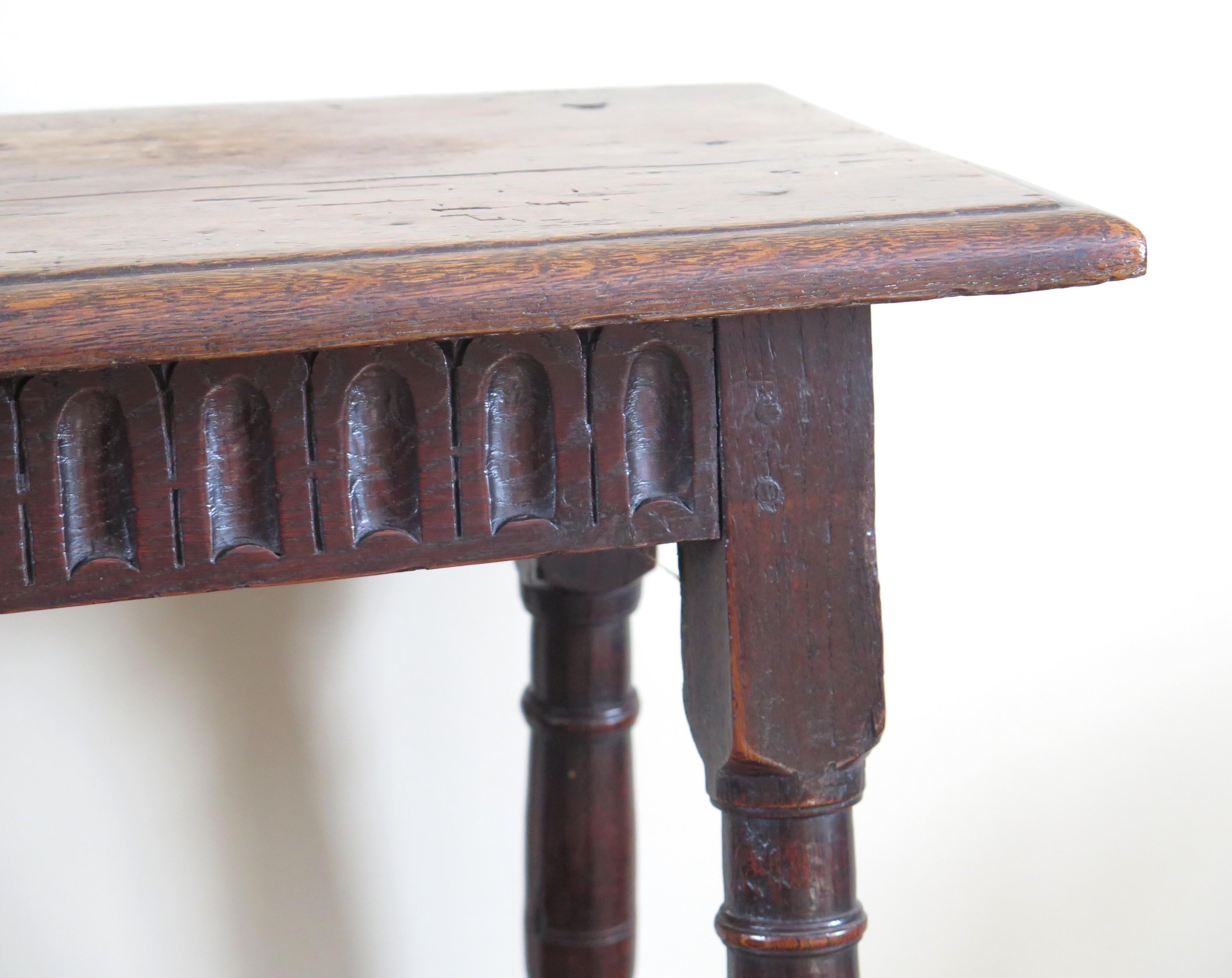 18th Century and Earlier Charles 1st English Jointed Stool Oak, Early to Mid 17th Century, circa 1630 For Sale