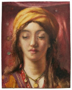 Charles A. Hadfield, Framed Orientalist Portrait Painting, U.K., Circa 1911
