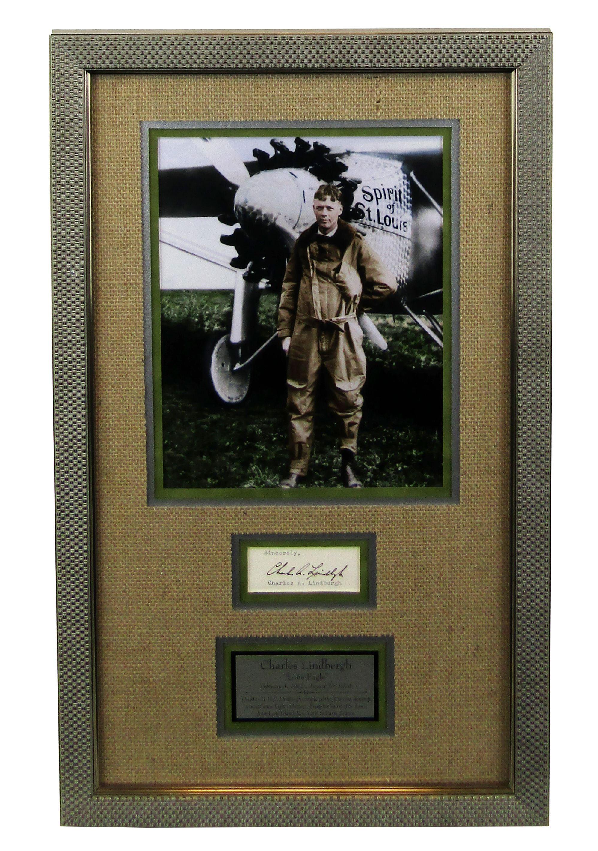 Charles A. Lindbergh Unterschrift im Zustand „Gut“ im Angebot in Colorado Springs, CO