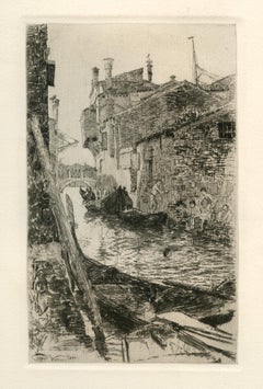 Antique "Venice" original etching