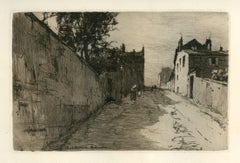 Antique "Rue du Mont Cenis, Montmartre" original etching