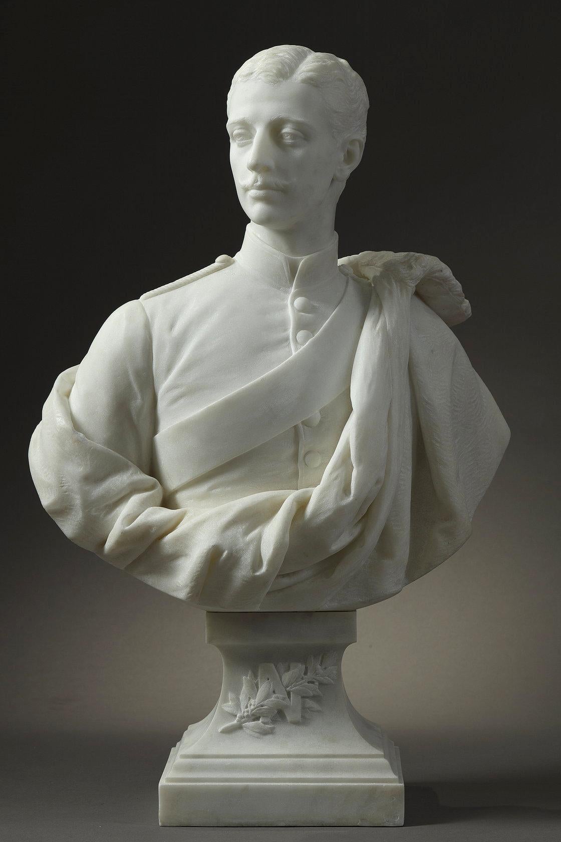 Figurative Sculpture de Charles Adrien Prosper d'Épinay - Retrato del Príncipe Impérial