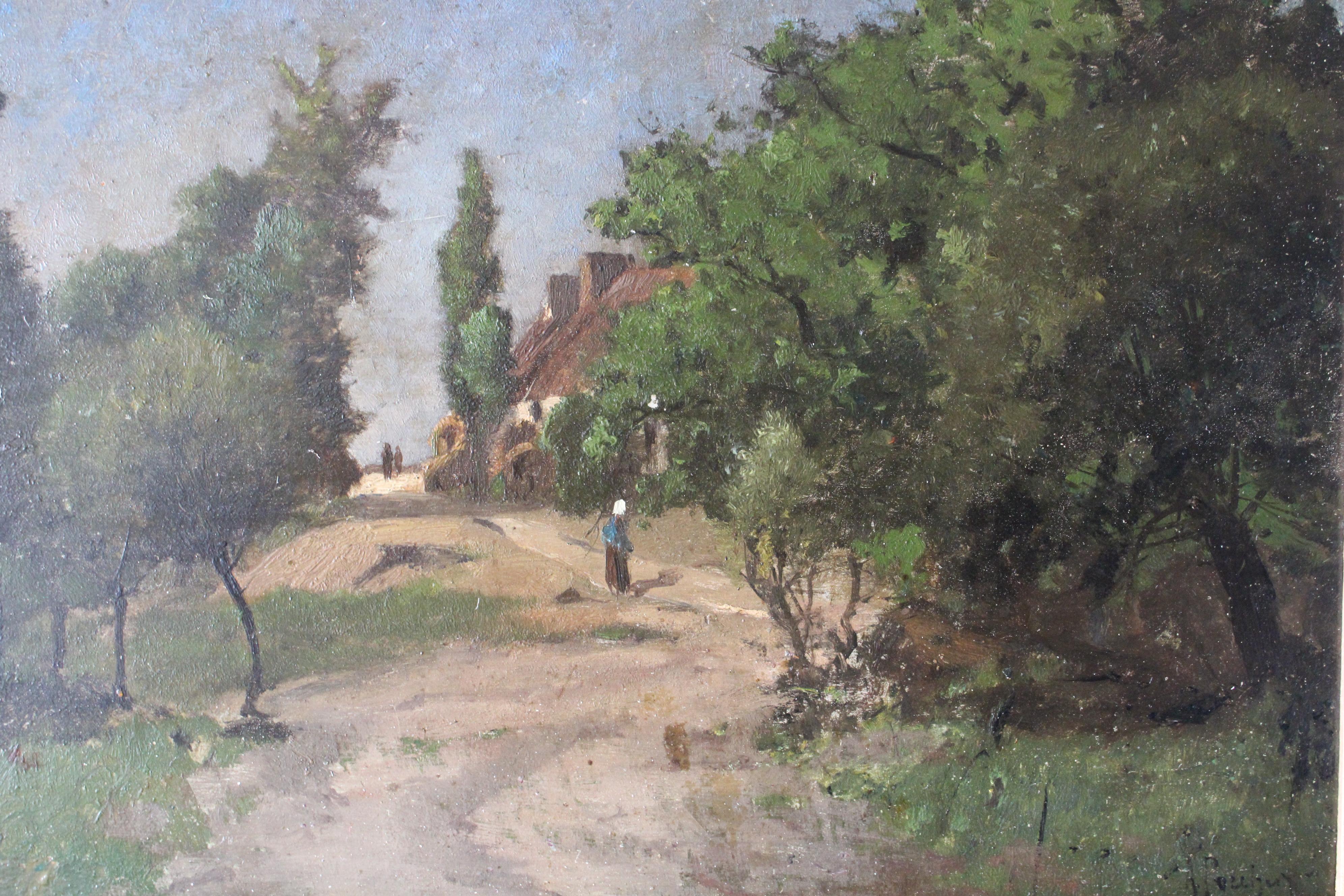 Ancienne peinture à l'huile de paysage sombre et lunatique de Charles Albert Porcher en vente 5