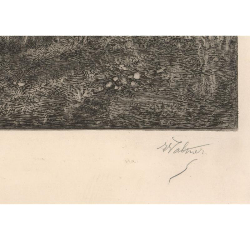 Charles Albert Waltner (1846-1925) - Acquaforte del 1882, L'inno della sera 2