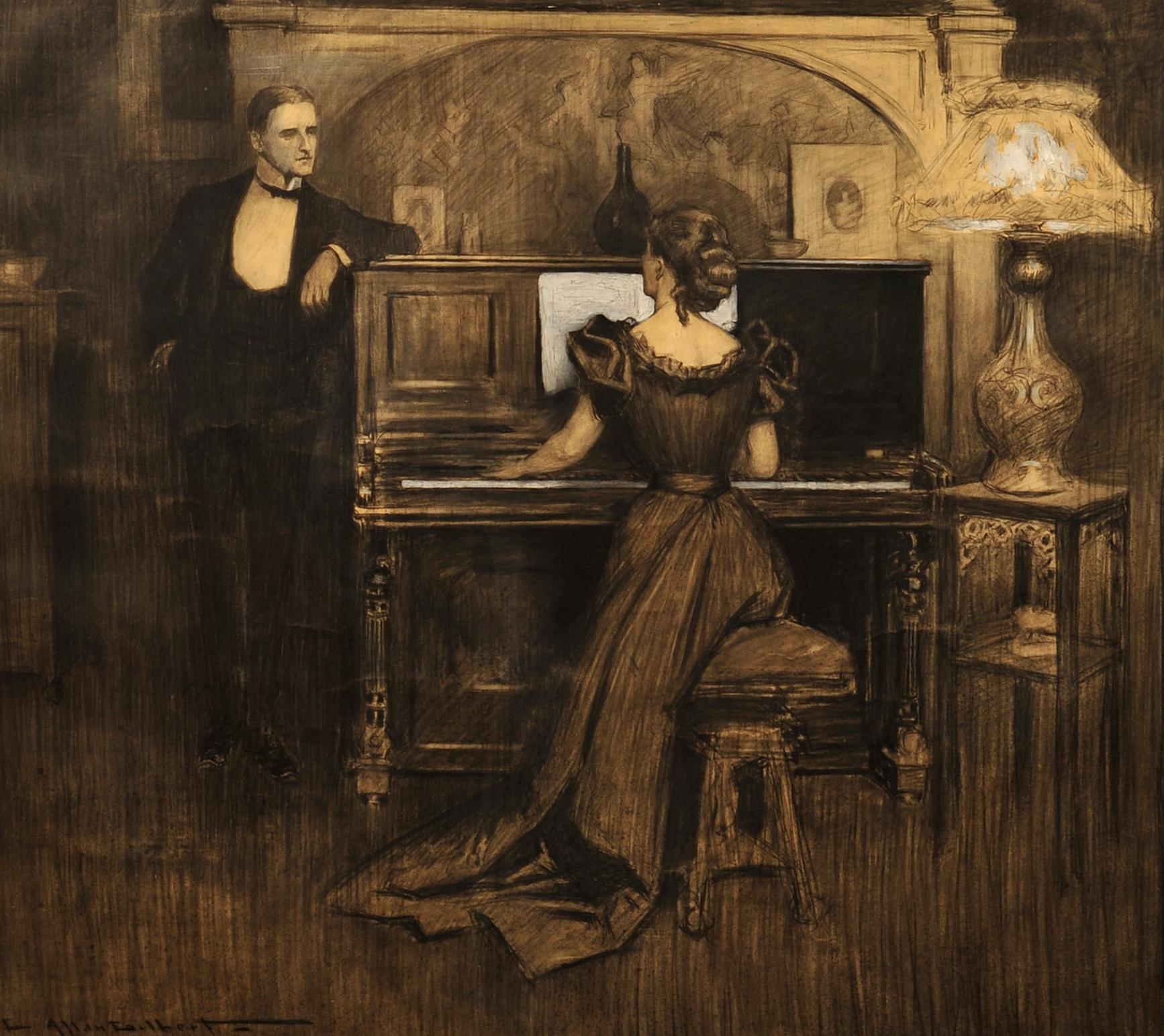 The Pianist - Painting by Charles Allan Gilbert