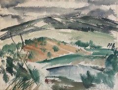 "Landscape with Hills" Charles Alston, Harlem Renaissance Modernist Landscape