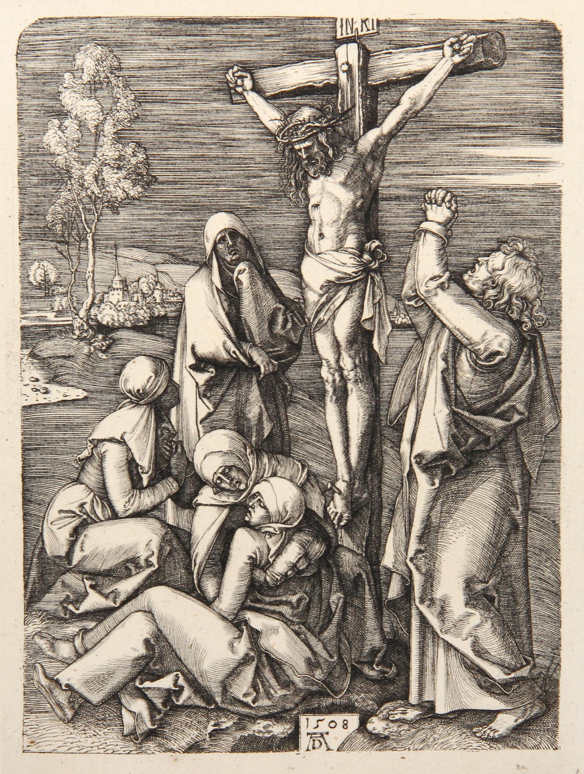 Figurative Print di Charles Amand Durand - Gesù Cristo che si espira sulla croce, acquaforte di Amand-Durand dopo Albrecht Durer