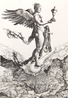 La Grande Fortune, Old Masters Etching by Amand Durand after Albrecht Durer