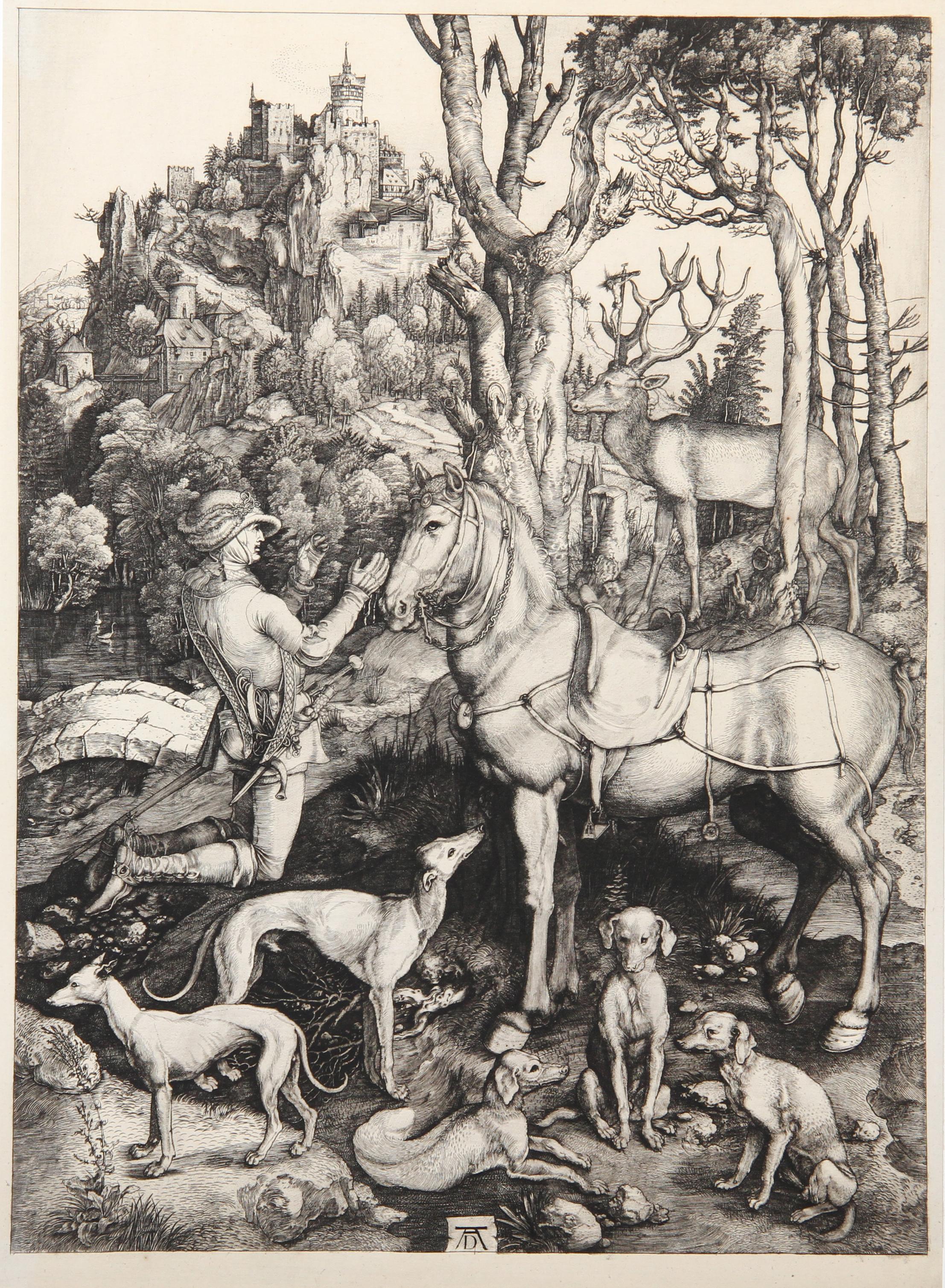 Saint Hubert etching by Amand-Durand after Albrecht Durer  - Print by Charles Amand Durand