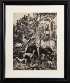 Saint Hubert etching by Amand-Durand after Albrecht Durer 