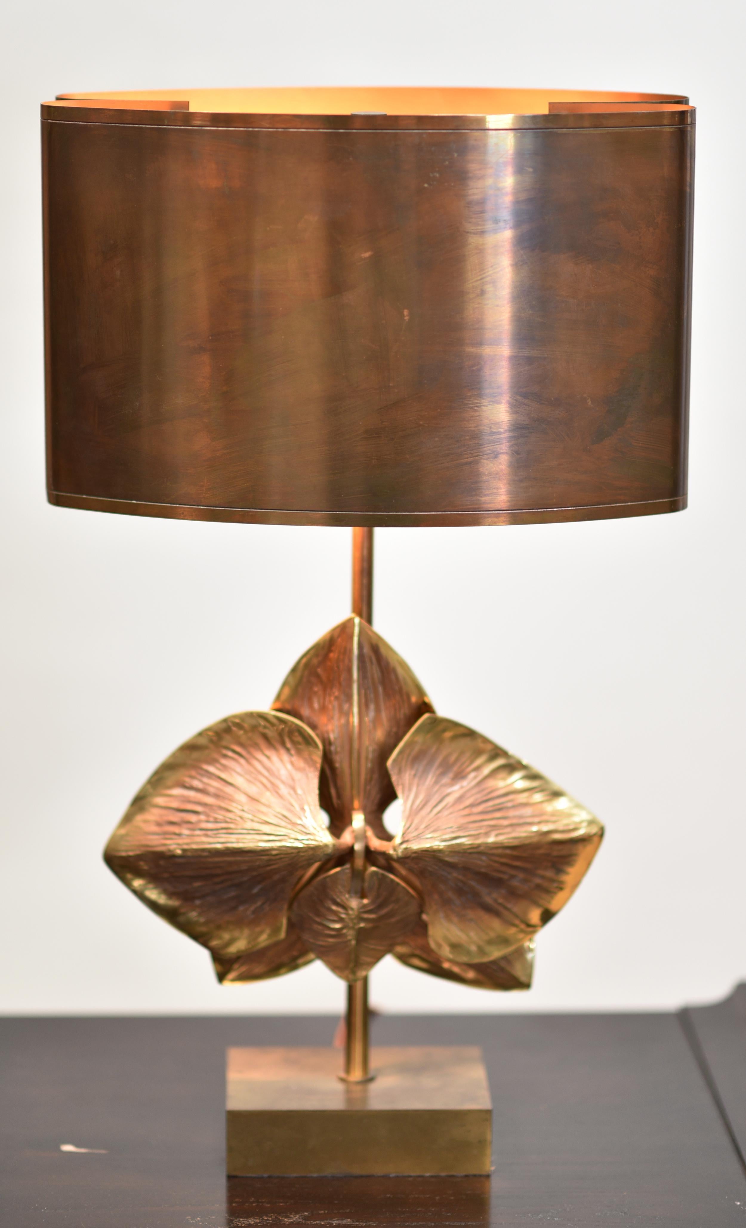 20th Century CHARLES É FILS DESIGN BRASS Table Lamp For Sale