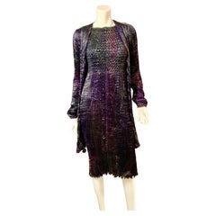 Retro Charles and Patricia Lester Beaded Coat and Dress in the Style of Fortuny