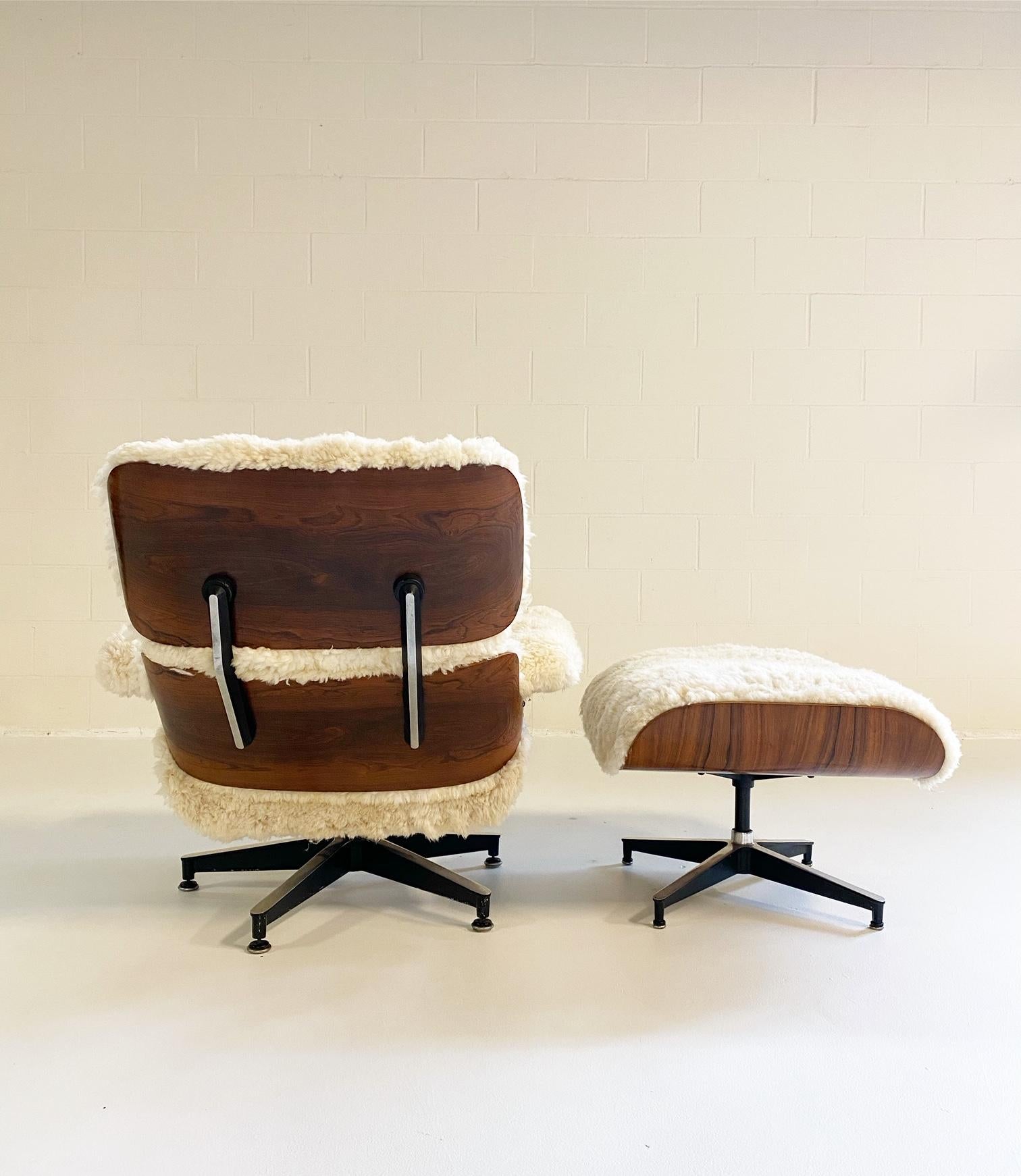Charles and Ray Eames 670 Lounge Chair and 671 Ottoman in California Sheepskin 2