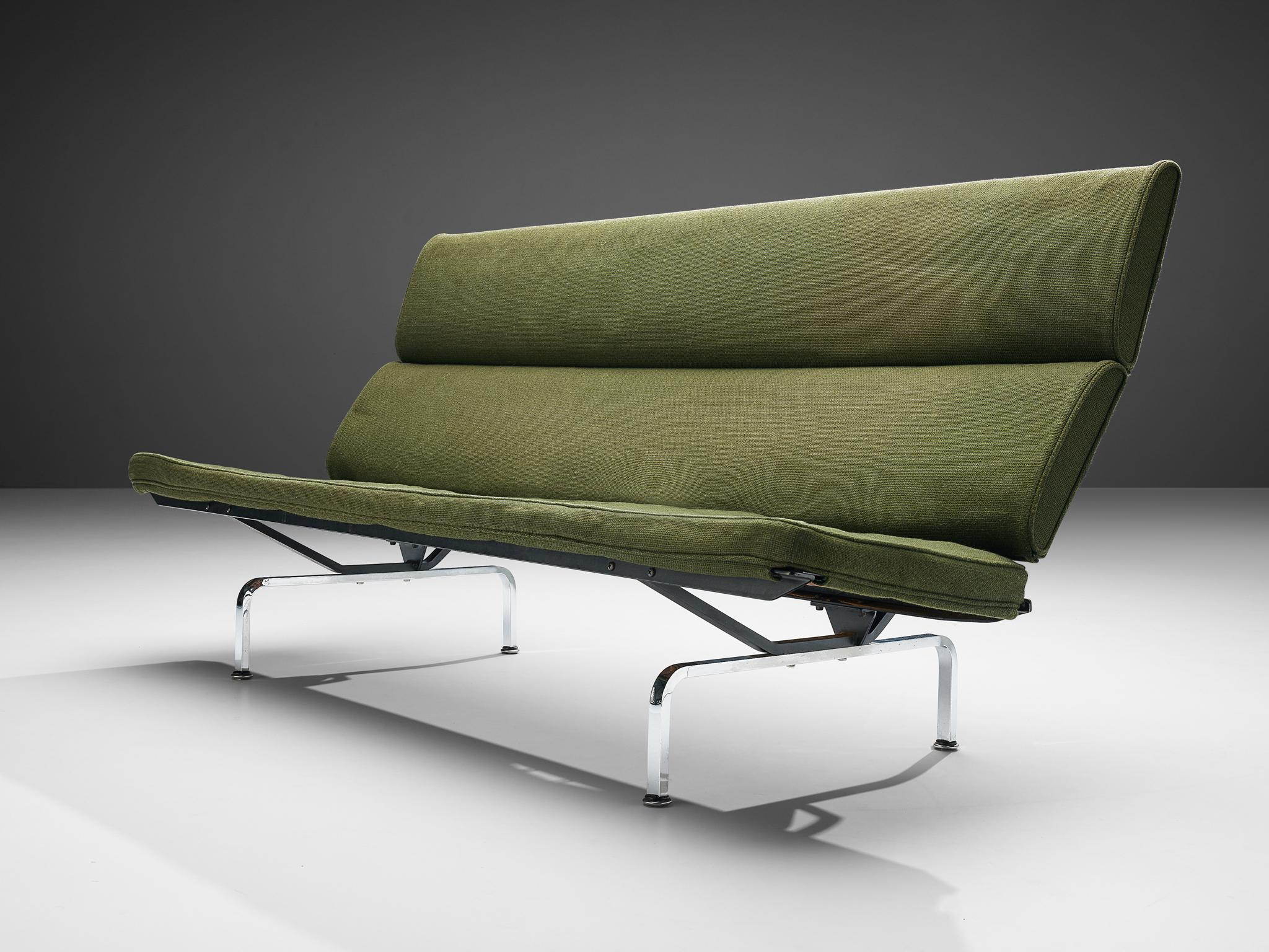 Charles and Ray Eames 'Compact' Sofa in Green Upholstery 1
