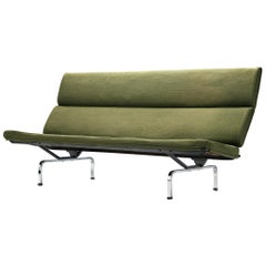 Charles and Ray Eames 'Compact' Sofa in Green Upholstery