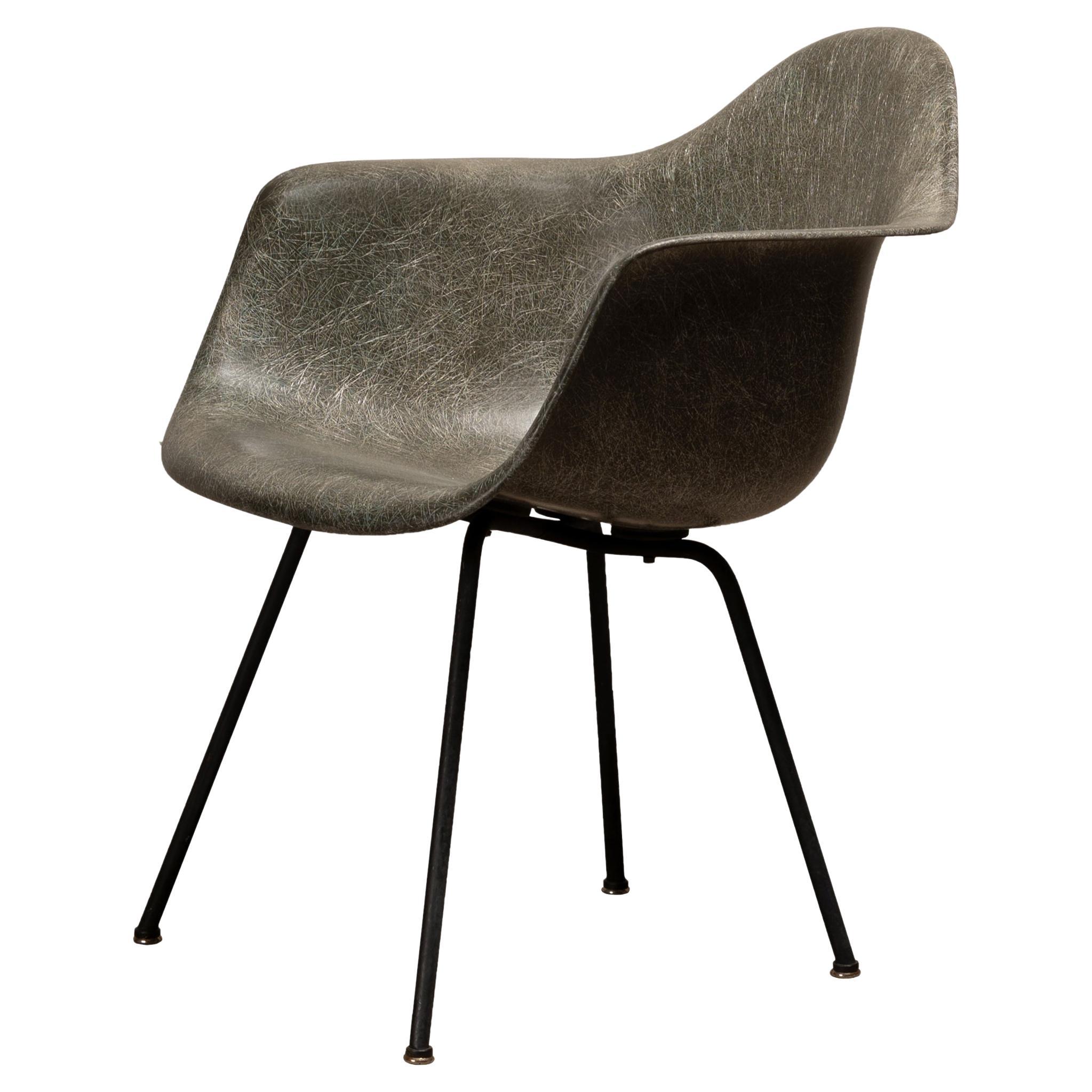Charles and Ray Eames DAX Elephant Grey Armchair Herman Miller 'Zenith Plastics'