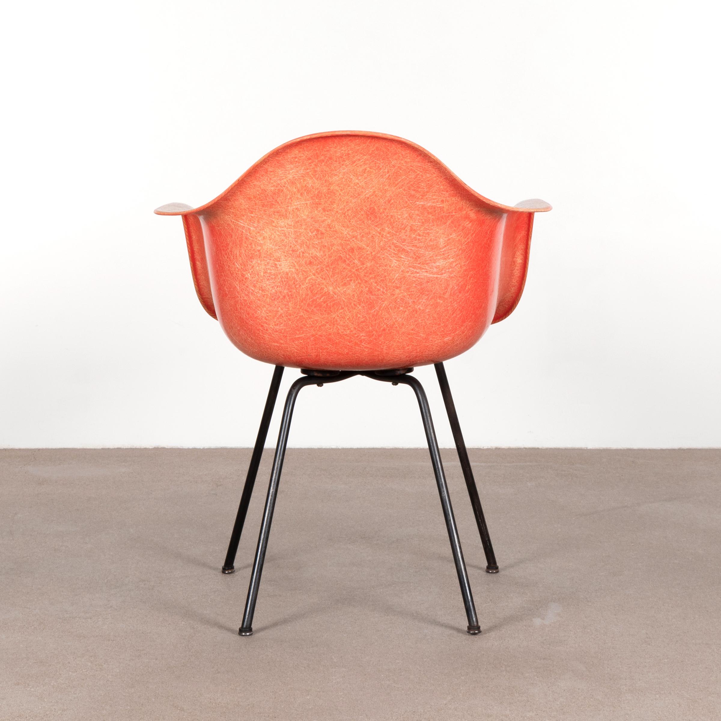 American Charles and Ray Eames DAX Salmon Armchair Herman Miller 'Zenith'