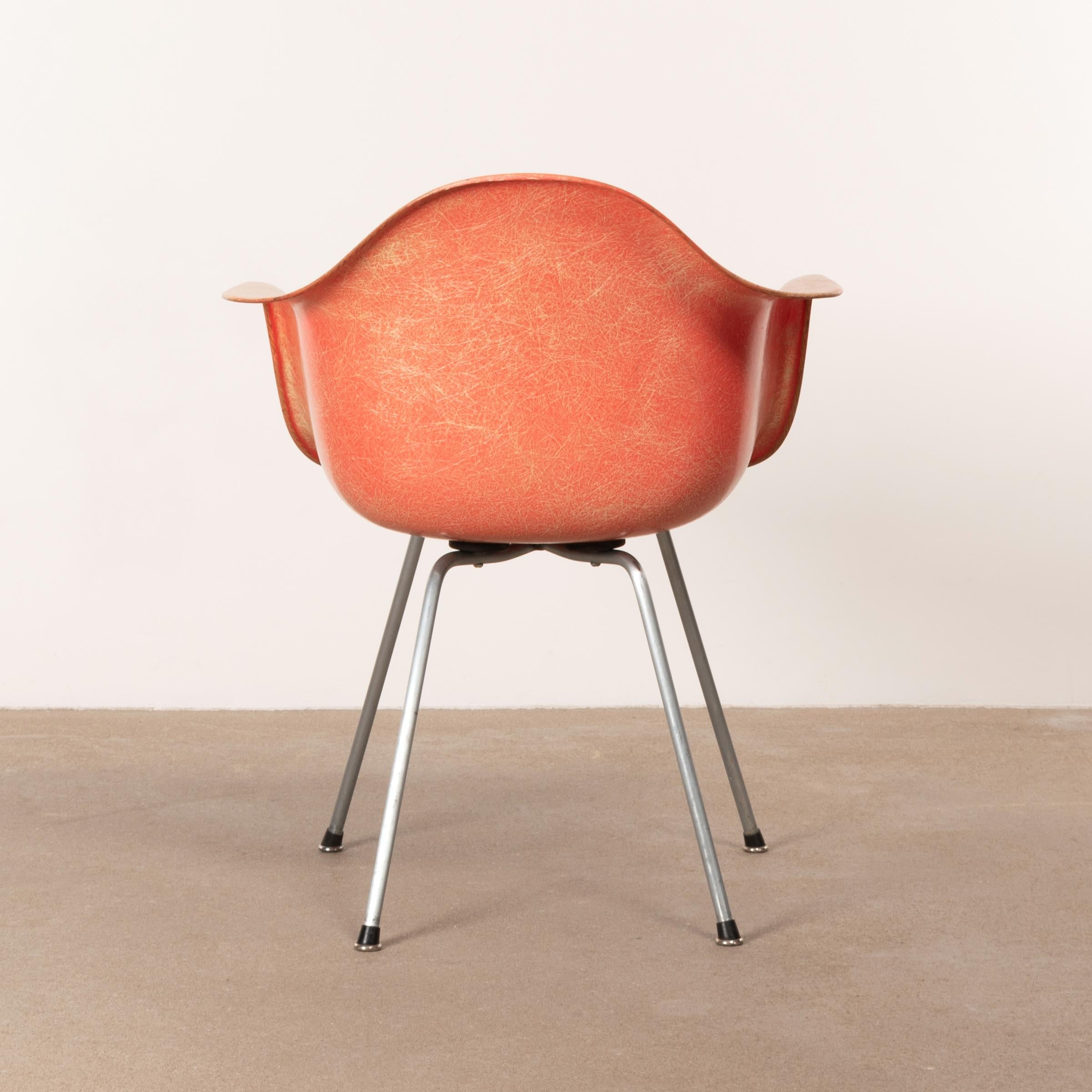 Molded Charles and Ray Eames DAX Salmon Armchair Herman Miller 'Zenith Plastics'