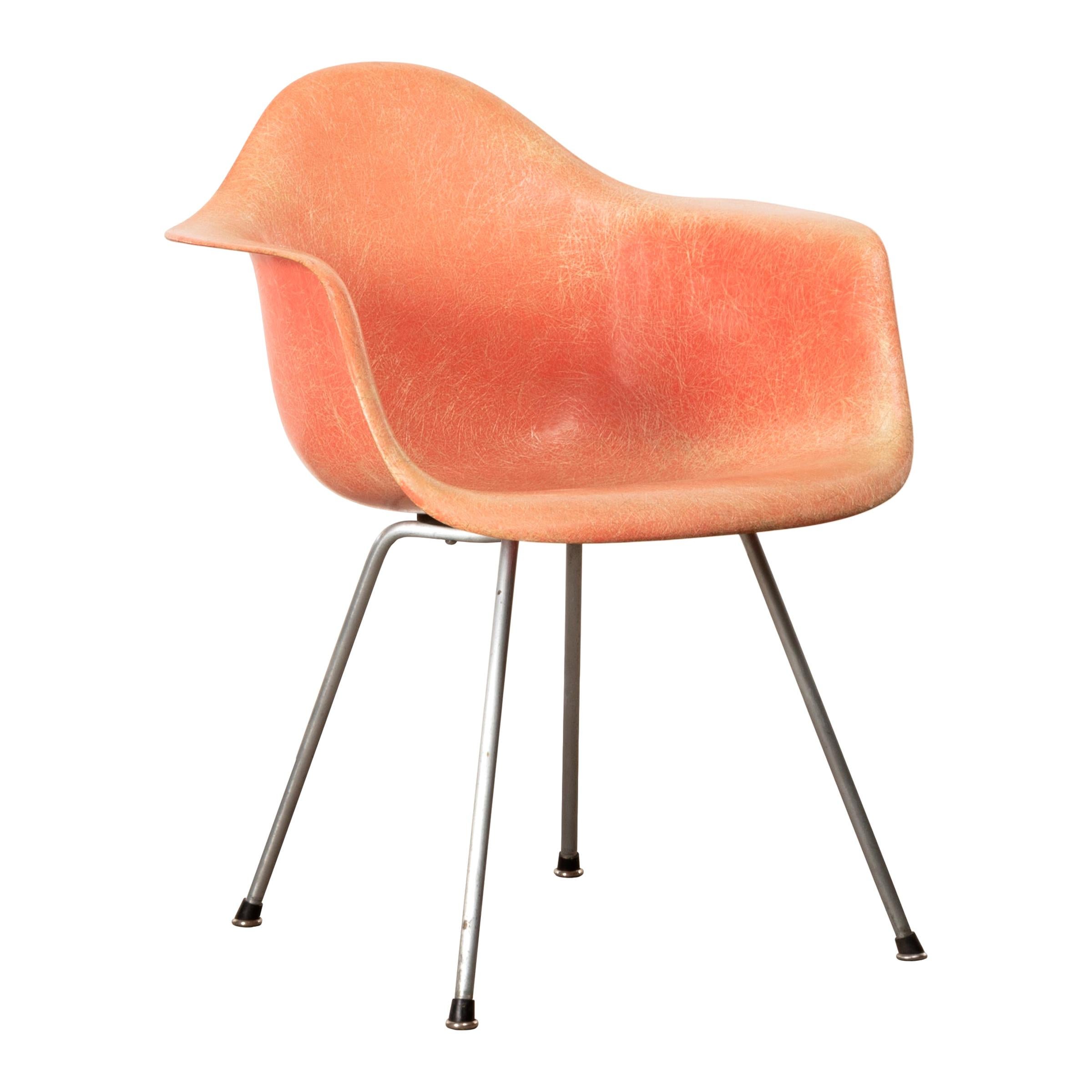 Charles and Ray Eames DAX Salmon Armchair Herman Miller 'Zenith Plastics'