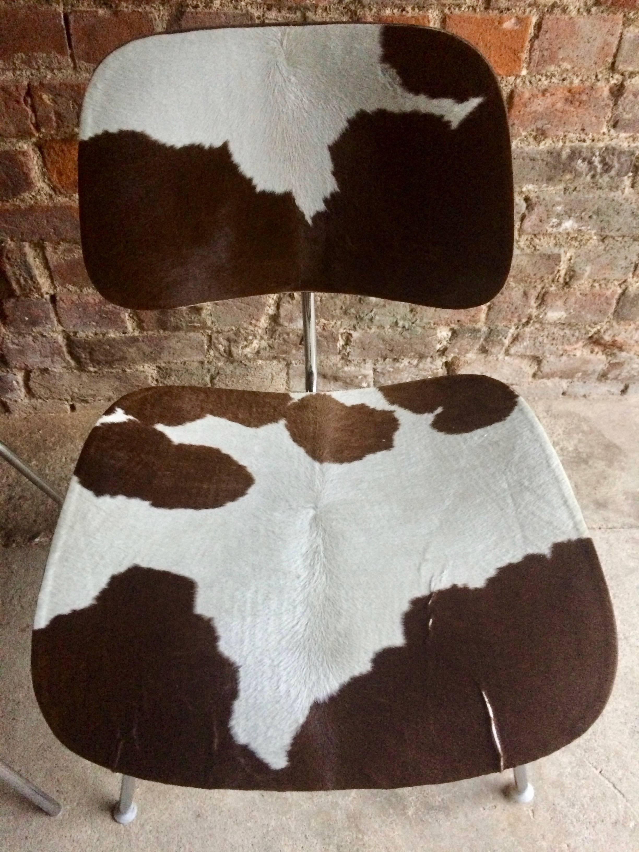 Plywood Charles and Ray Eames DCM Chairs Dining Six Calf Skin Herman Miller1960s