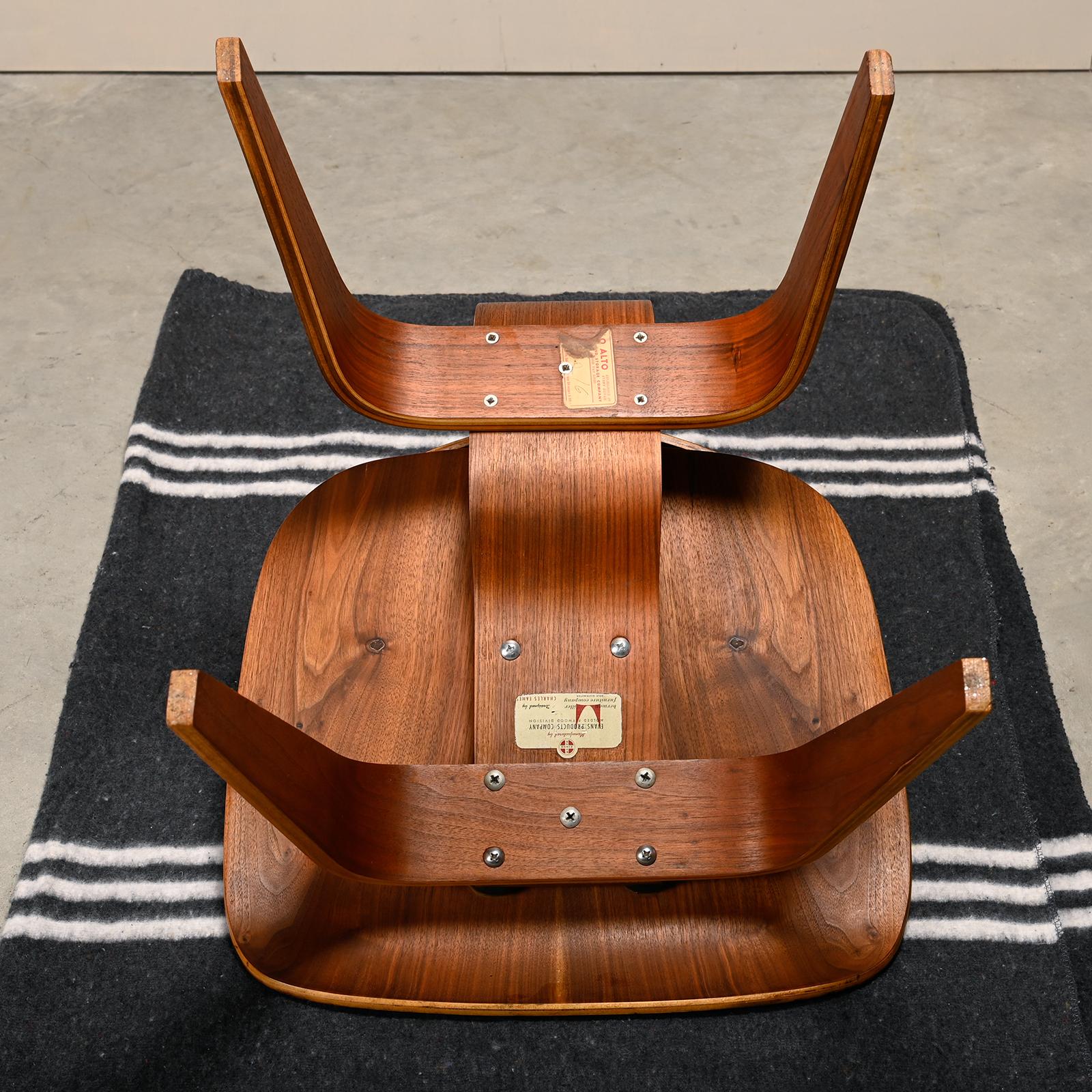 Charles and Ray Eames DCW Walnut Plywood Dining Chair for Evans Products Company 10
